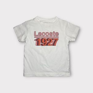 Lacoste 1927 Text Logo White Shirt
